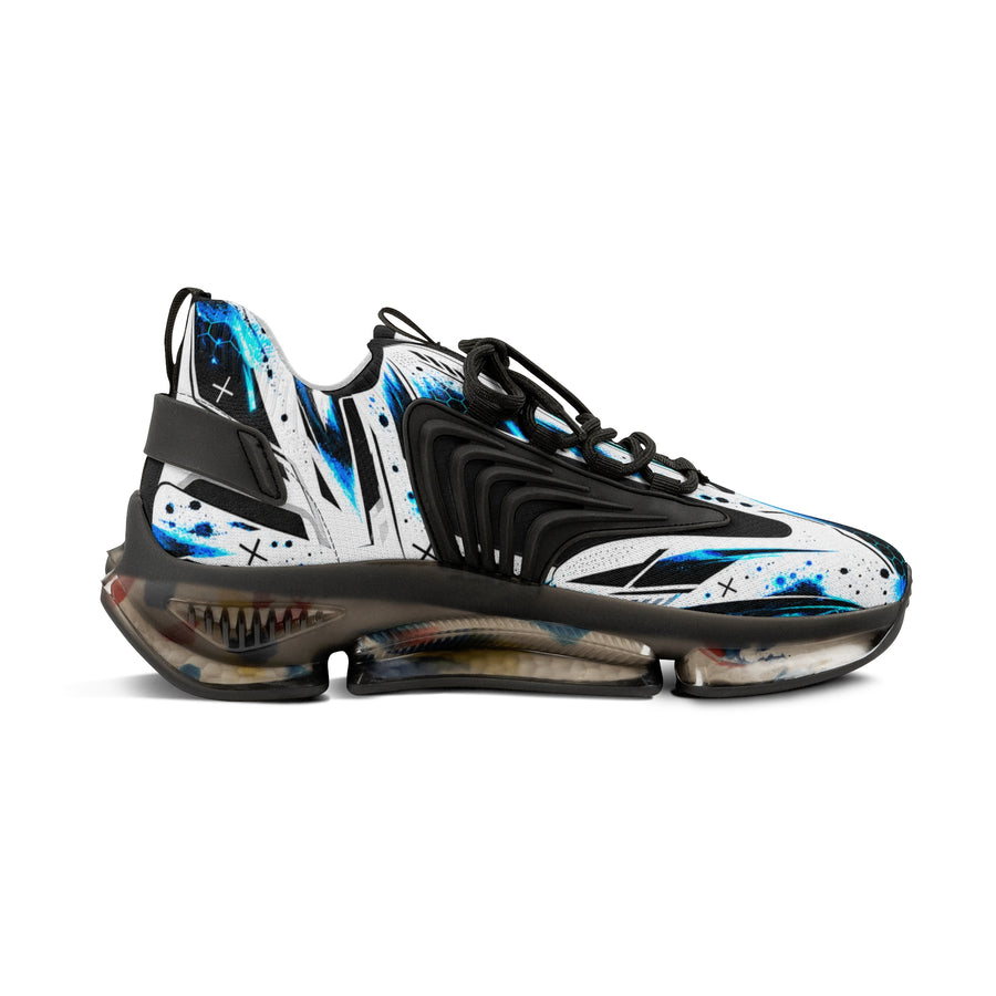 NEXLAB ORBIT 0.1 CYBER men’s sneaker, black sole — outside profile, toe pointing right (digital mockup)