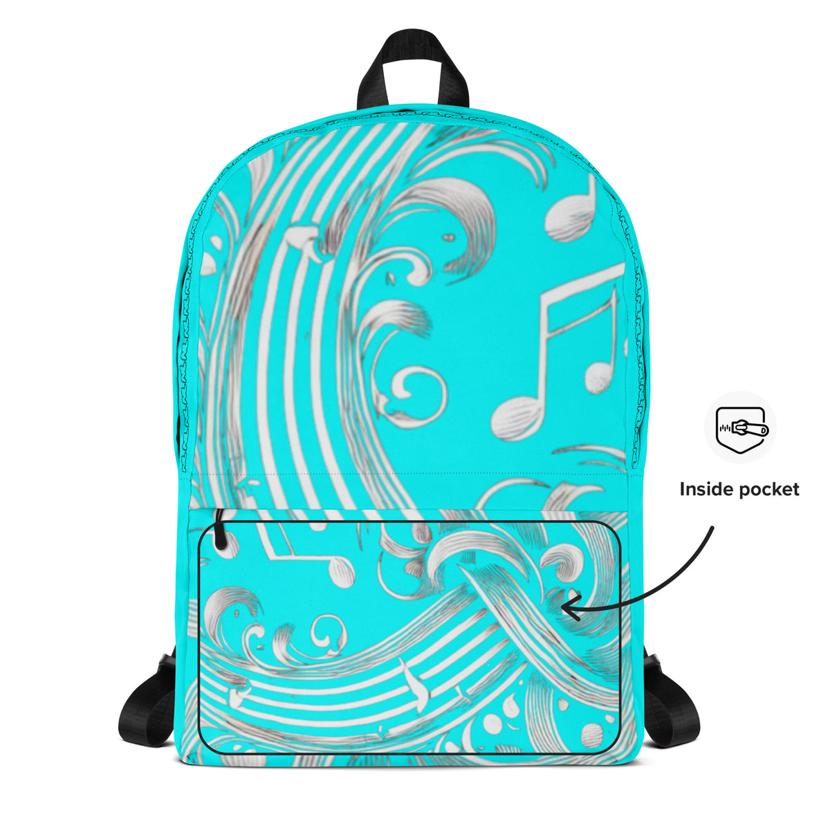Frédéric Backpack — front pocket artwork detail