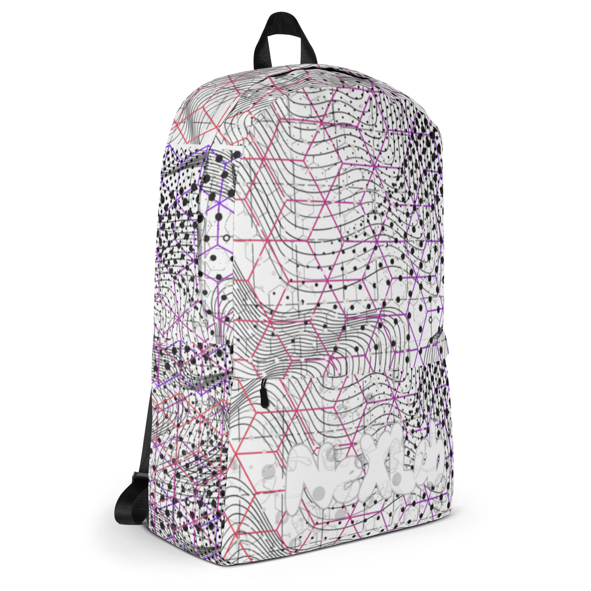 Abstract Cosmic Backpack — angled front view