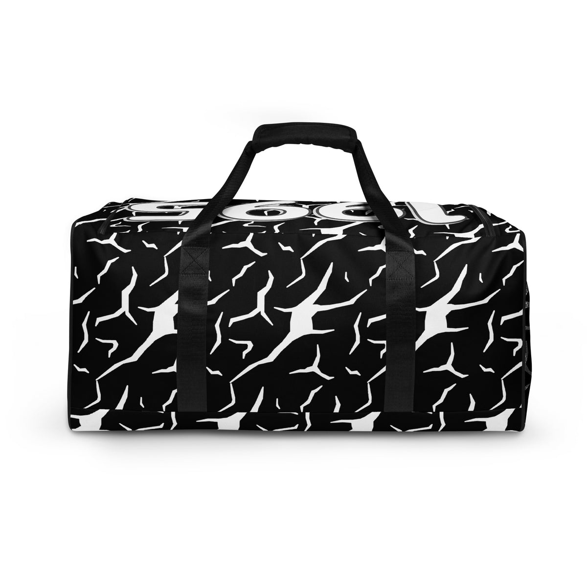 Grand Pilot Black Duffle Bag — back view