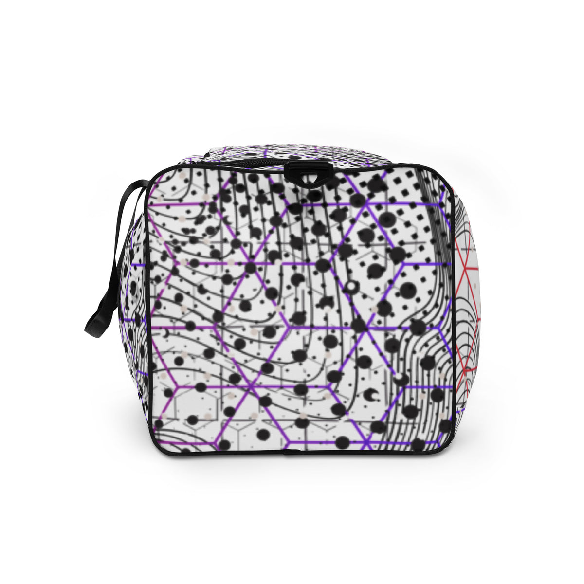 Cosmic Duffle Bag — left-end view