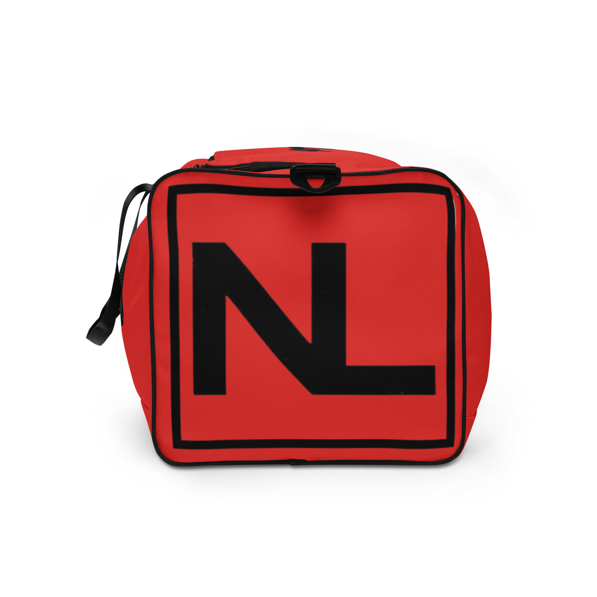 Boxer Axolotl Red Duffle Bag — left-end view