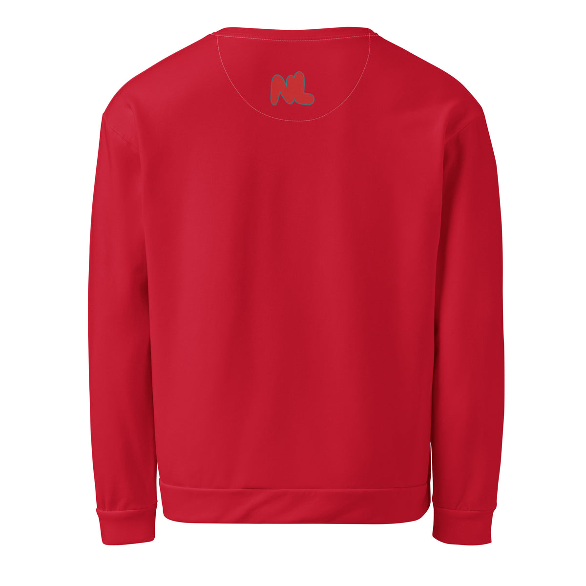 Axolotl Boxer Red Sweatshirt — back view