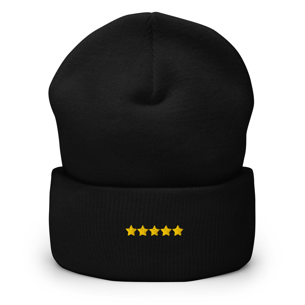 Marshal Cuffed Beanie in Black — front view