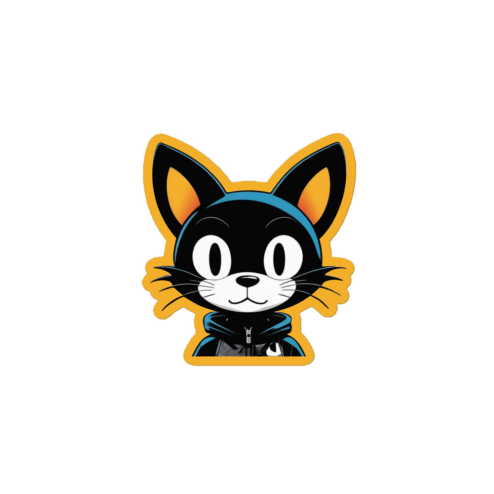 THECAT Sticker — design preview; 3 × 3 inch option