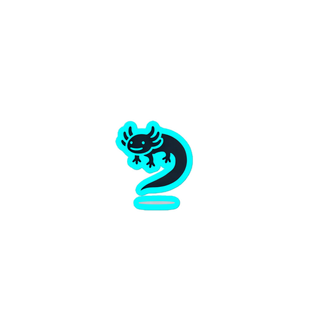 Axolotl Sticker — design preview; 3 × 3 inch option