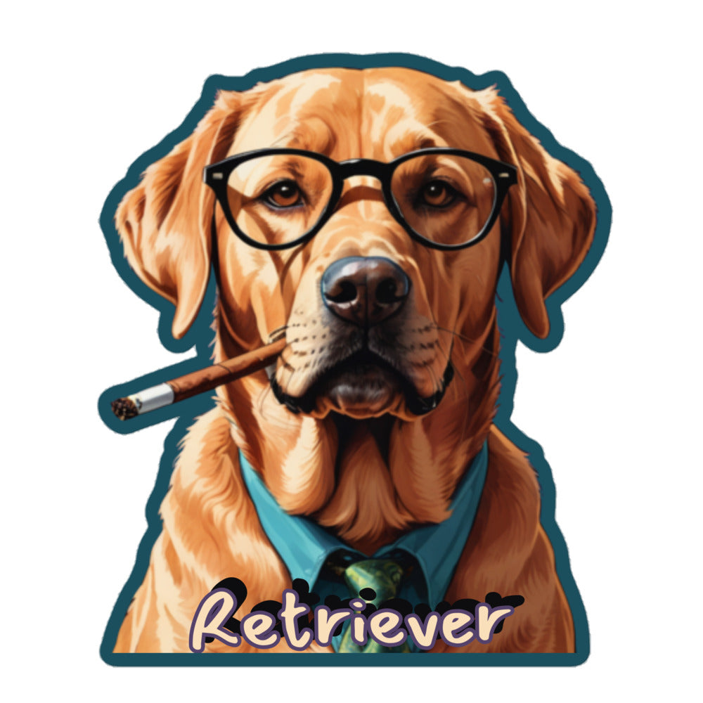 Retriever Sticker — design preview; 5.5 × 5.5 inch option