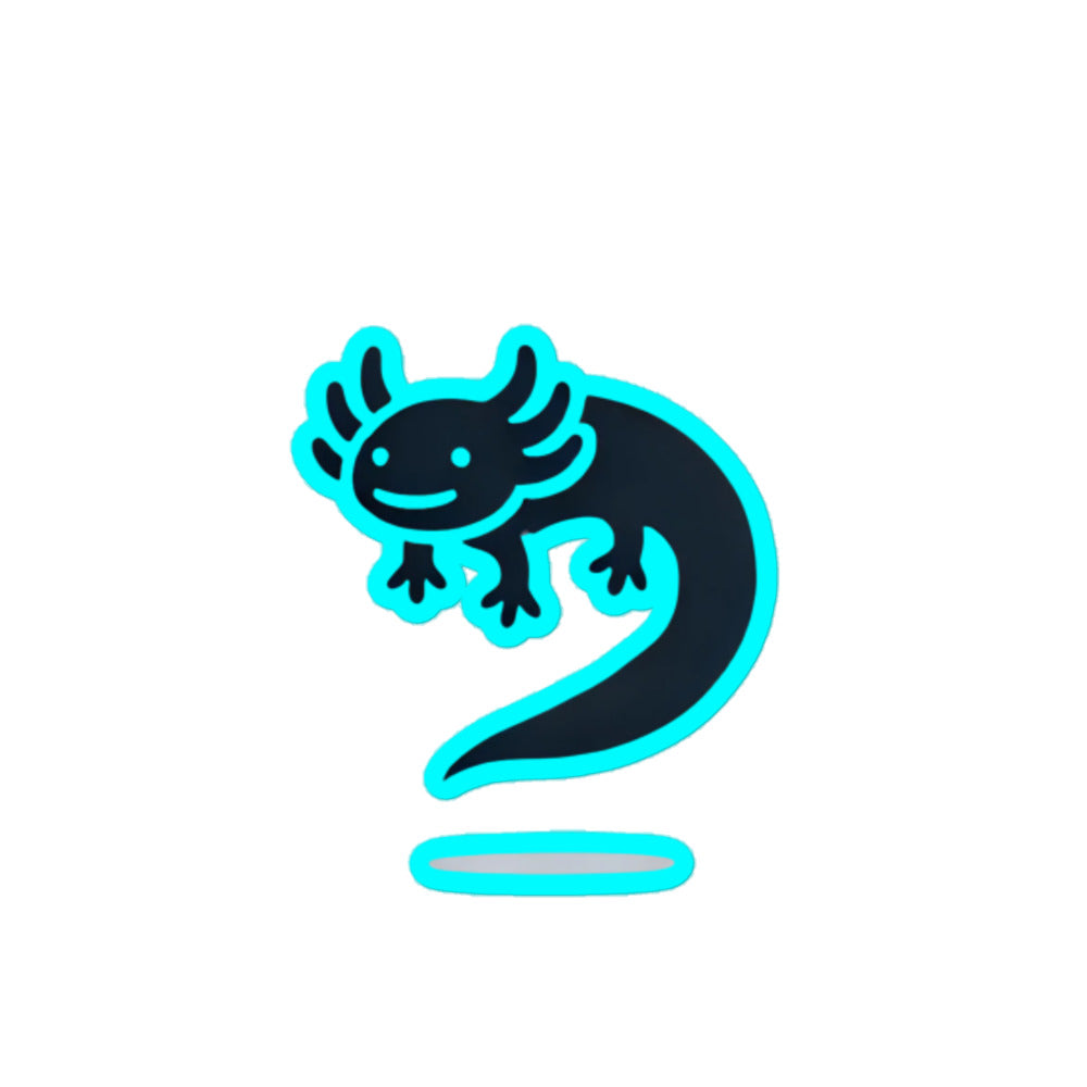 Axolotl Sticker — design preview; 5.5 × 5.5 inch option