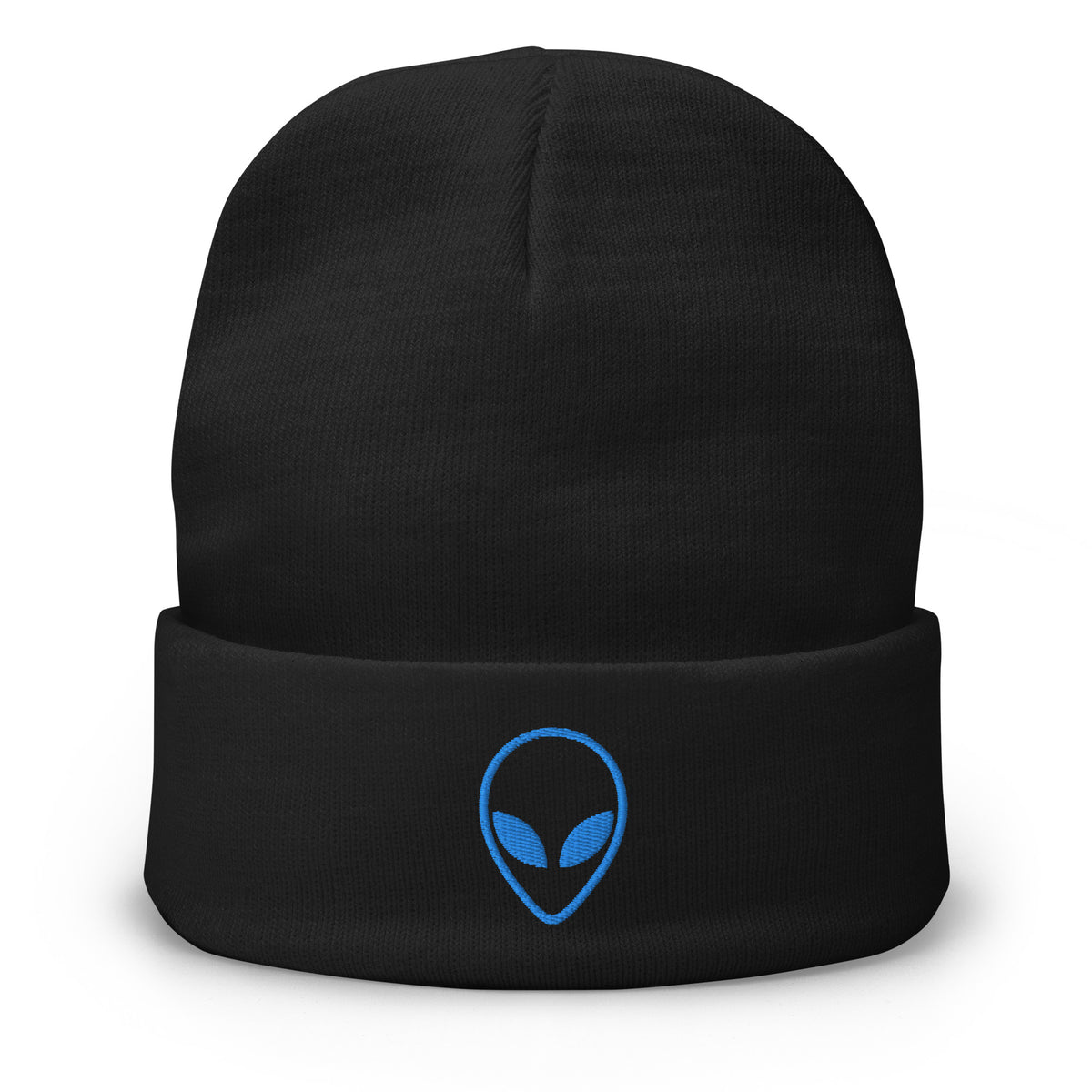 Arctic Signal Alien Beanie in Black — front view