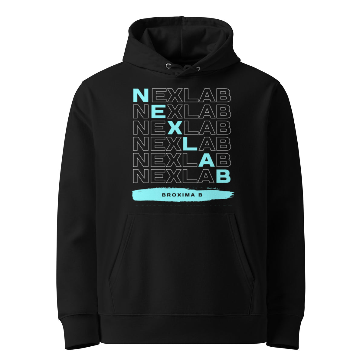 NEXLAB Official Organic Cotton Hoodie in Black — front view