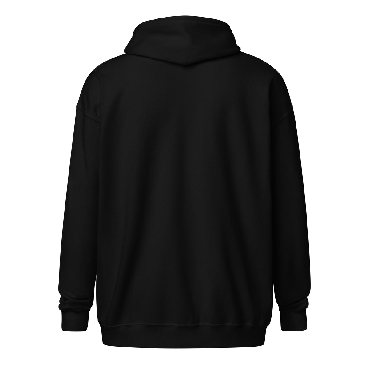 NL Zip Hoodie in Black — back view