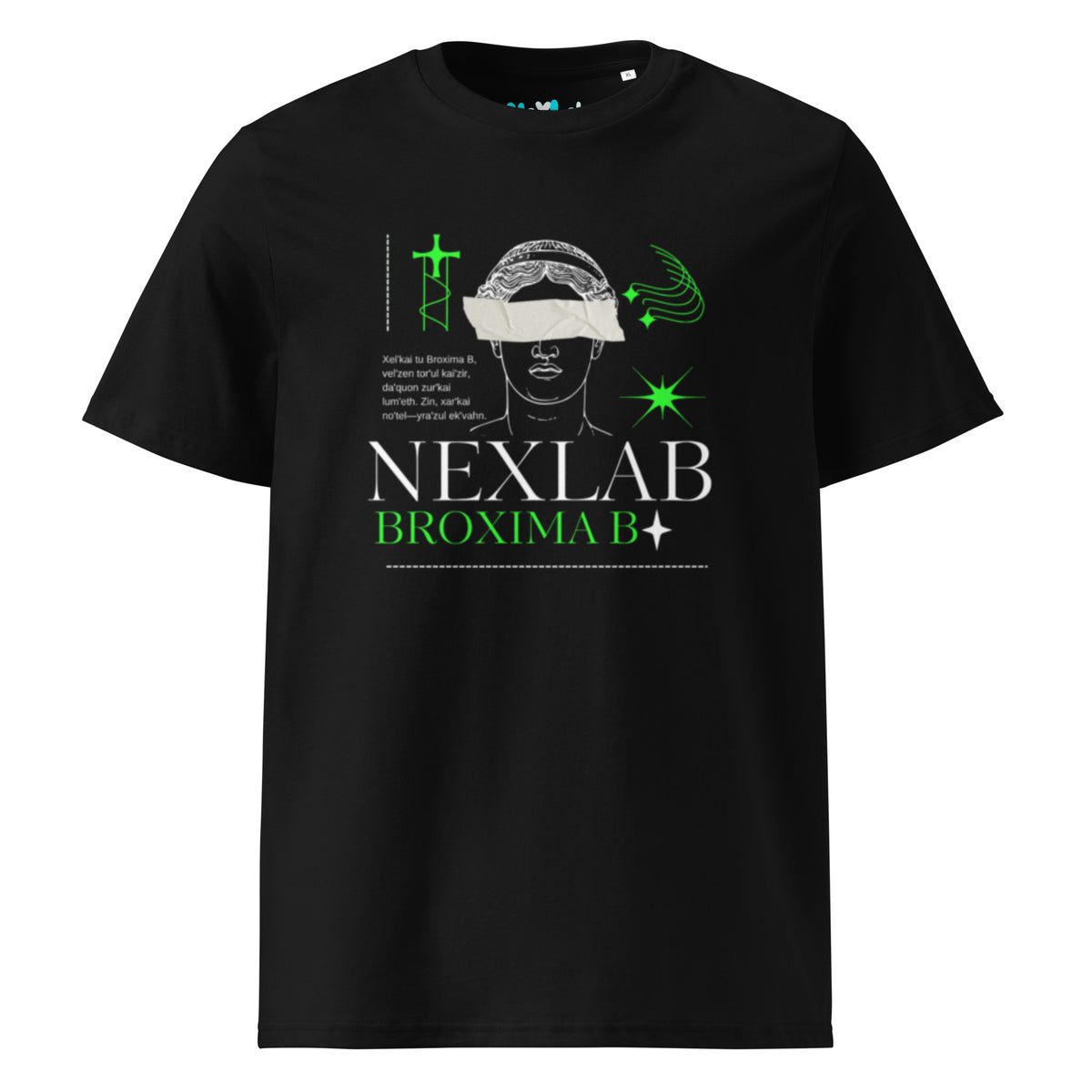 Astral Organic Cotton T-Shirt in Black — front view