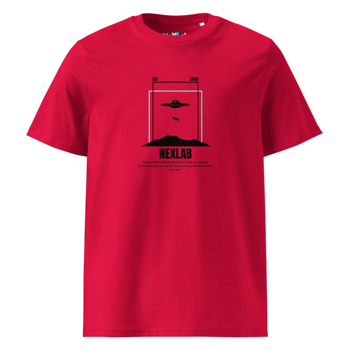 UFO Organic Cotton T-Shirt in Red — front view