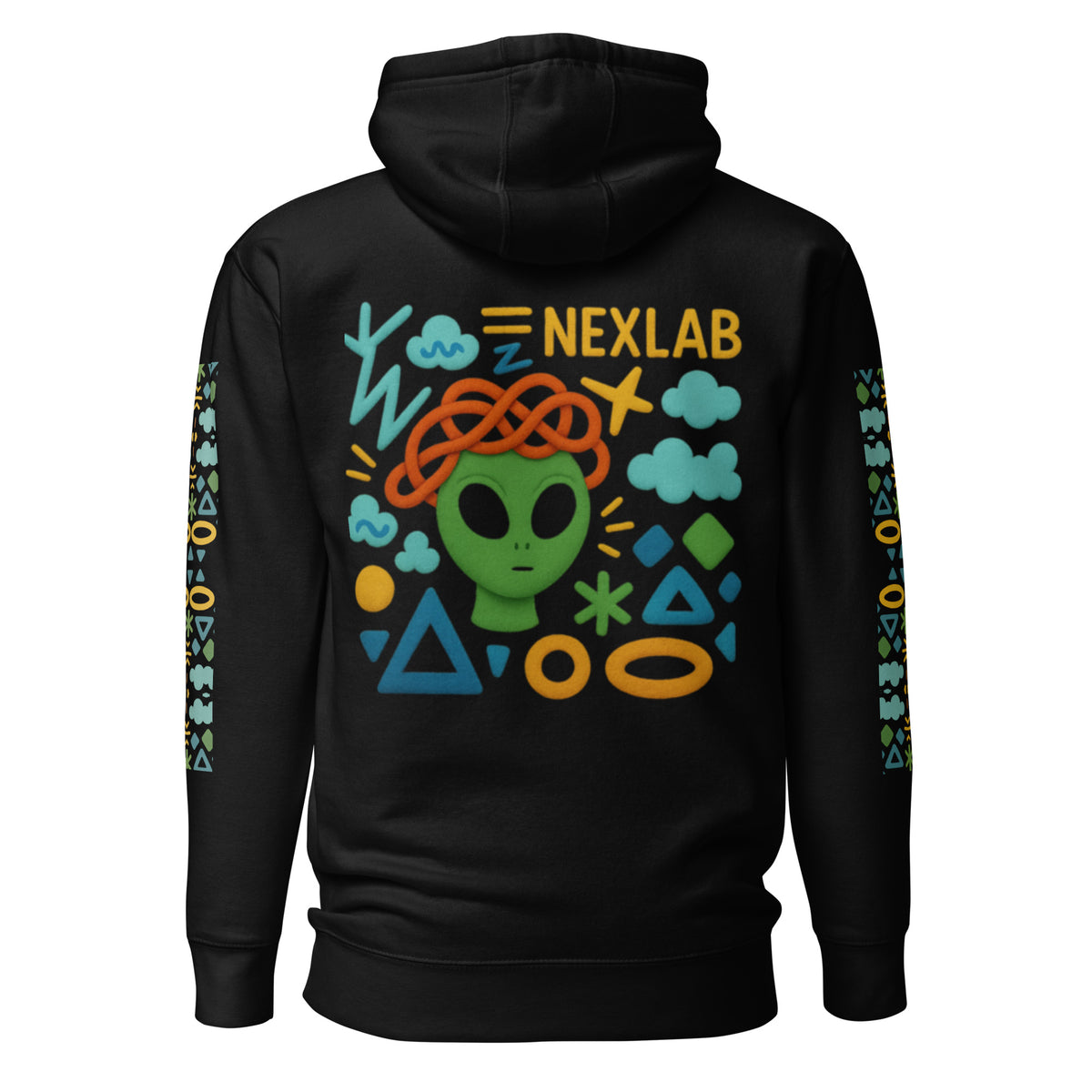 Alien Salvaje Hoodie in Black — back view