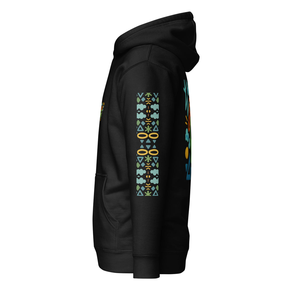 Alien Salvaje Hoodie in Black — left-side view