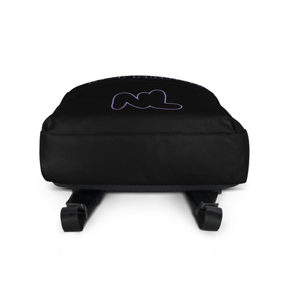 Black Purple Backpack — base view