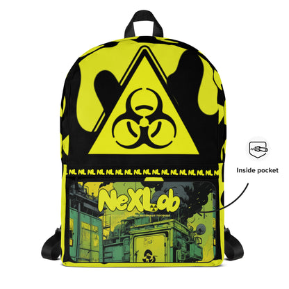 Toxic Backpack — front pocket artwork detail