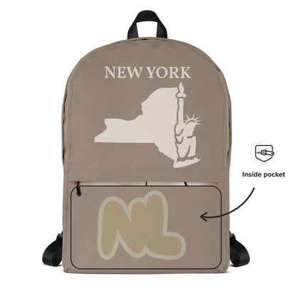 Empire Estate Backpack — front pocket artwork detail