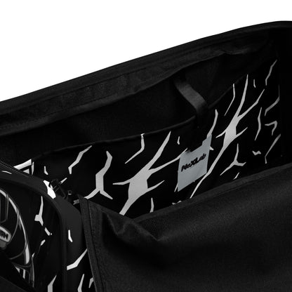Grand Pilot Black Duffle Bag — interior pocket detail