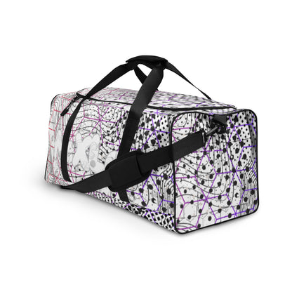 Cosmic Duffle Bag — front-left angled view