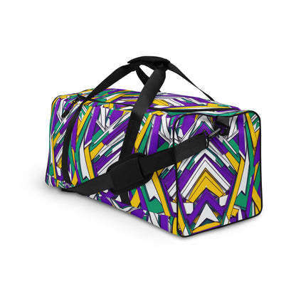 Comics 80s Duffle Bag — front-left angled view