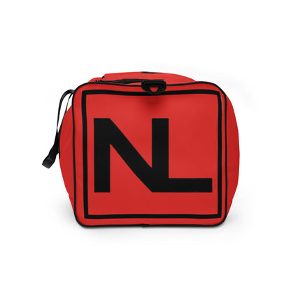 Boxer Axolotl Red Duffle Bag — left-end view