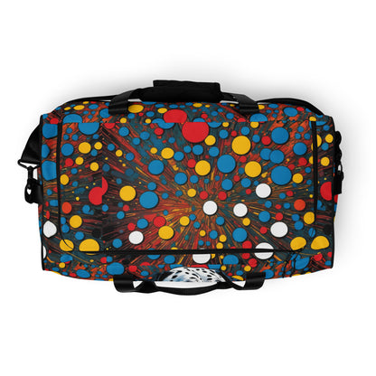 Dalmatian Dots Duffle Bag — top view
