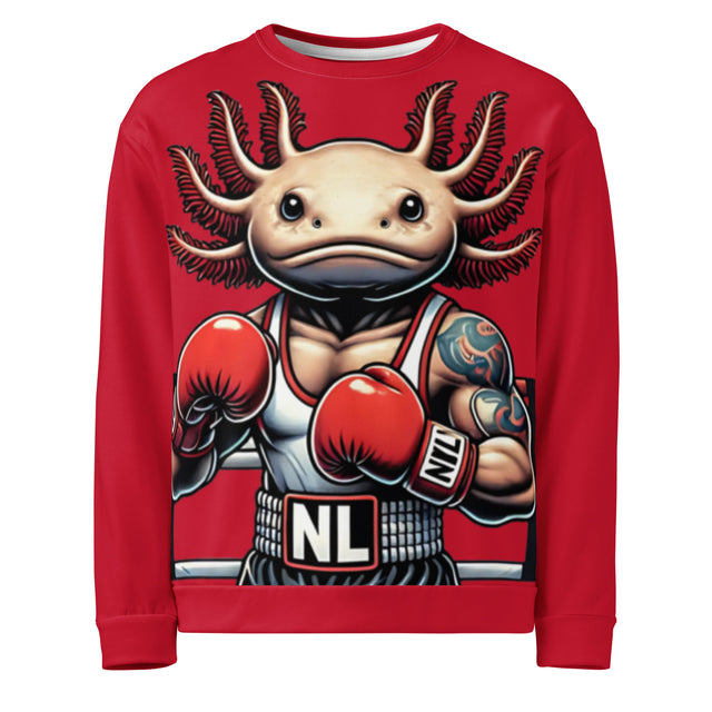 Axolotl Boxer Red Sweatshirt