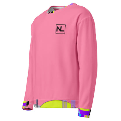 Pink Cosmic Sweatshirt — front-left angled view