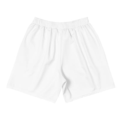 White Athletic Long Shorts — back view