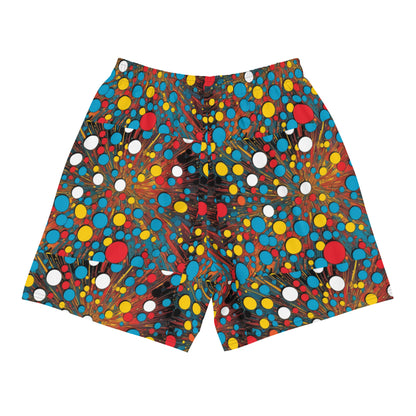 Cosmic Dots Athletic Long Shorts — back view
