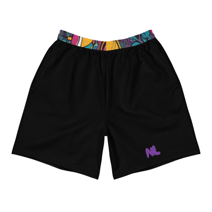 NL Violet Athletic Long Shorts — front view