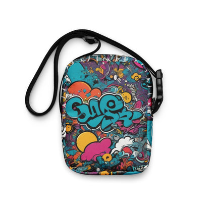 Urban Graffiti Crossbody Bag — back view