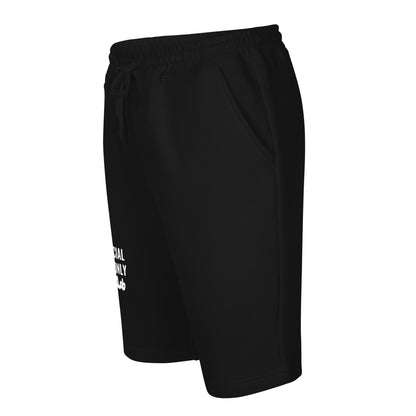 Official Use Only Fleece Shorts — front-left angled view