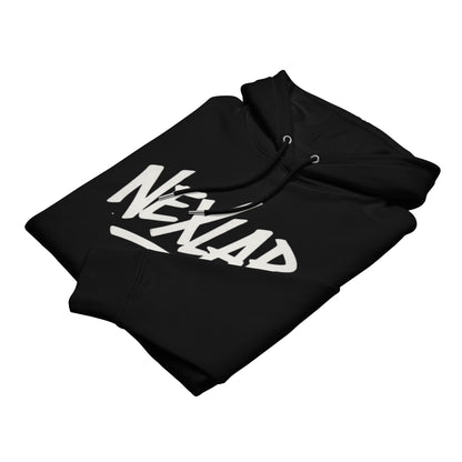 NEXLAB Street Graffiti Hoodie in Black — folded hoodie detail
