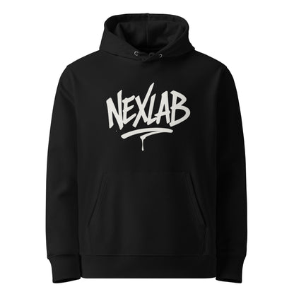 NEXLAB Street Graffiti Hoodie in Black — front view