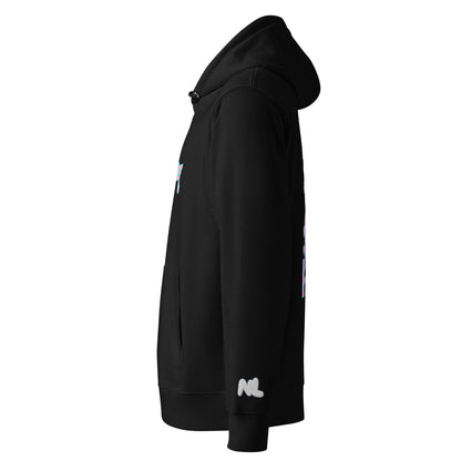 Timeless 雅 Organic Cotton Hoodie in Black — left-side view