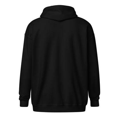NL Zip Hoodie in Black — back view