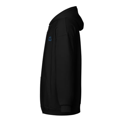 NL Zip Hoodie in Black — left-side view