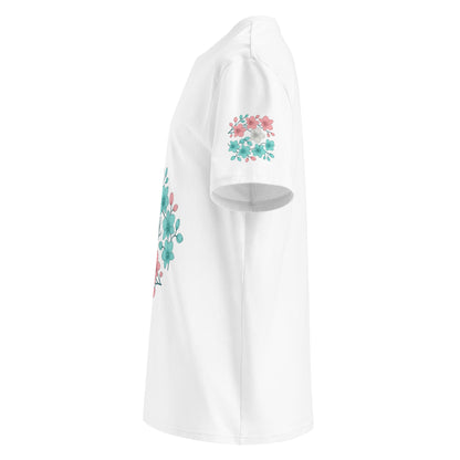 Flowers Organic Cotton T-Shirt — left-side view