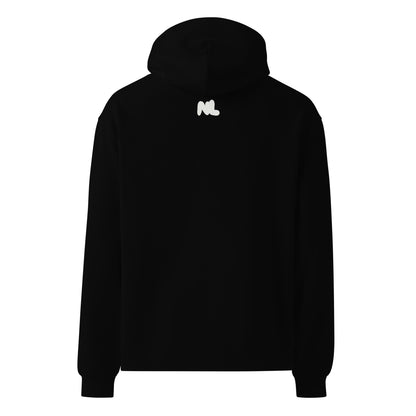 KLAPAUCIUS Oversized Hoodie in Black — back view