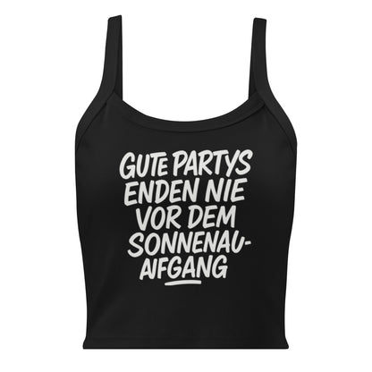 Salvaje Wild Tank Top in Solid Black Blend — front view